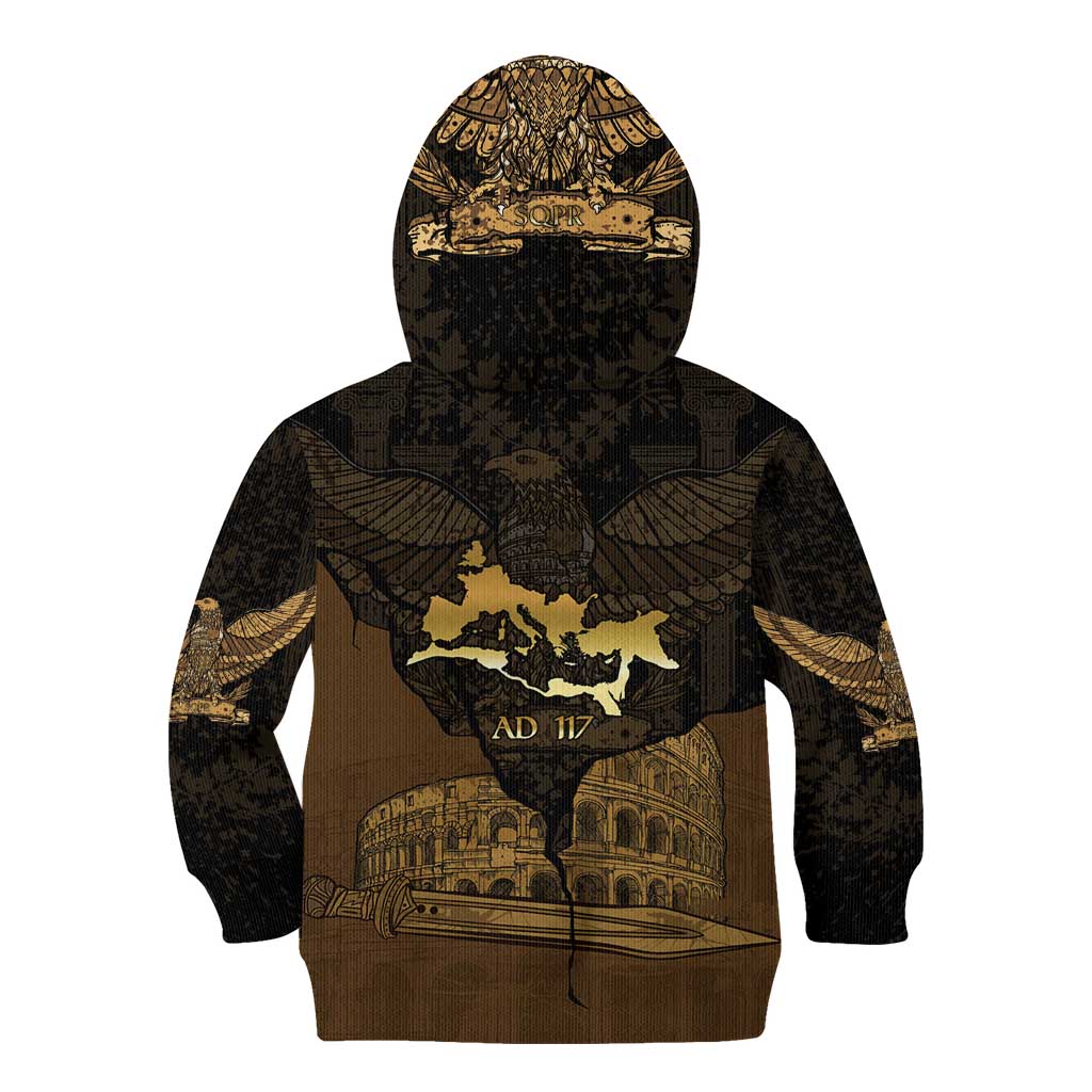 Roman Empire Kid Hoodie Centurion Colosseum - Wonder Print Shop