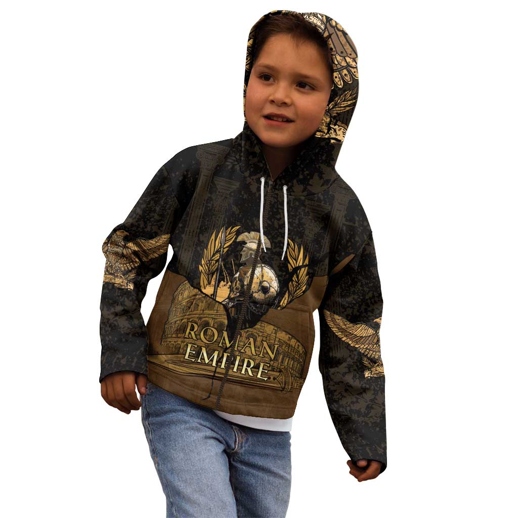 Roman Empire Kid Hoodie Centurion Colosseum - Wonder Print Shop