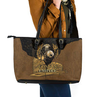 Roman Empire Leather Tote Bag Centurion Colosseum - Wonder Print Shop