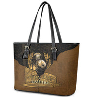Roman Empire Leather Tote Bag Centurion Colosseum - Wonder Print Shop