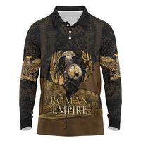 Roman Empire Long Sleeve Polo Shirt Centurion Colosseum - Wonder Print Shop