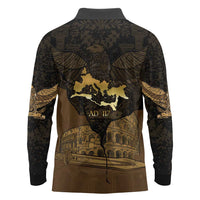 Roman Empire Long Sleeve Polo Shirt Centurion Colosseum - Wonder Print Shop