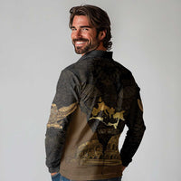 Roman Empire Long Sleeve Polo Shirt Centurion Colosseum - Wonder Print Shop