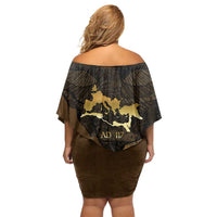 Roman Empire Off Shoulder Short Dress Centurion Colosseum - Wonder Print Shop