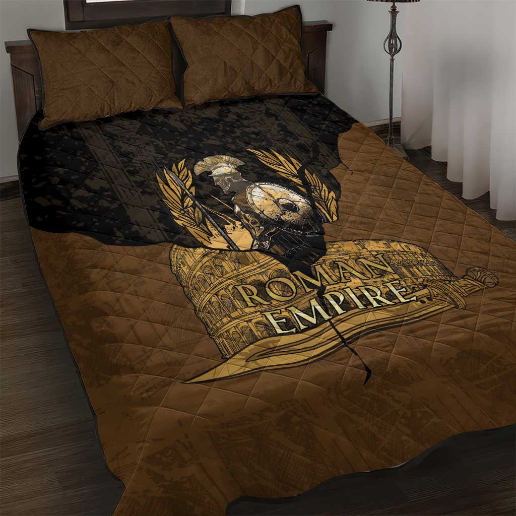 Roman Empire Quilt Bed Set Centurion Colosseum - Wonder Print Shop