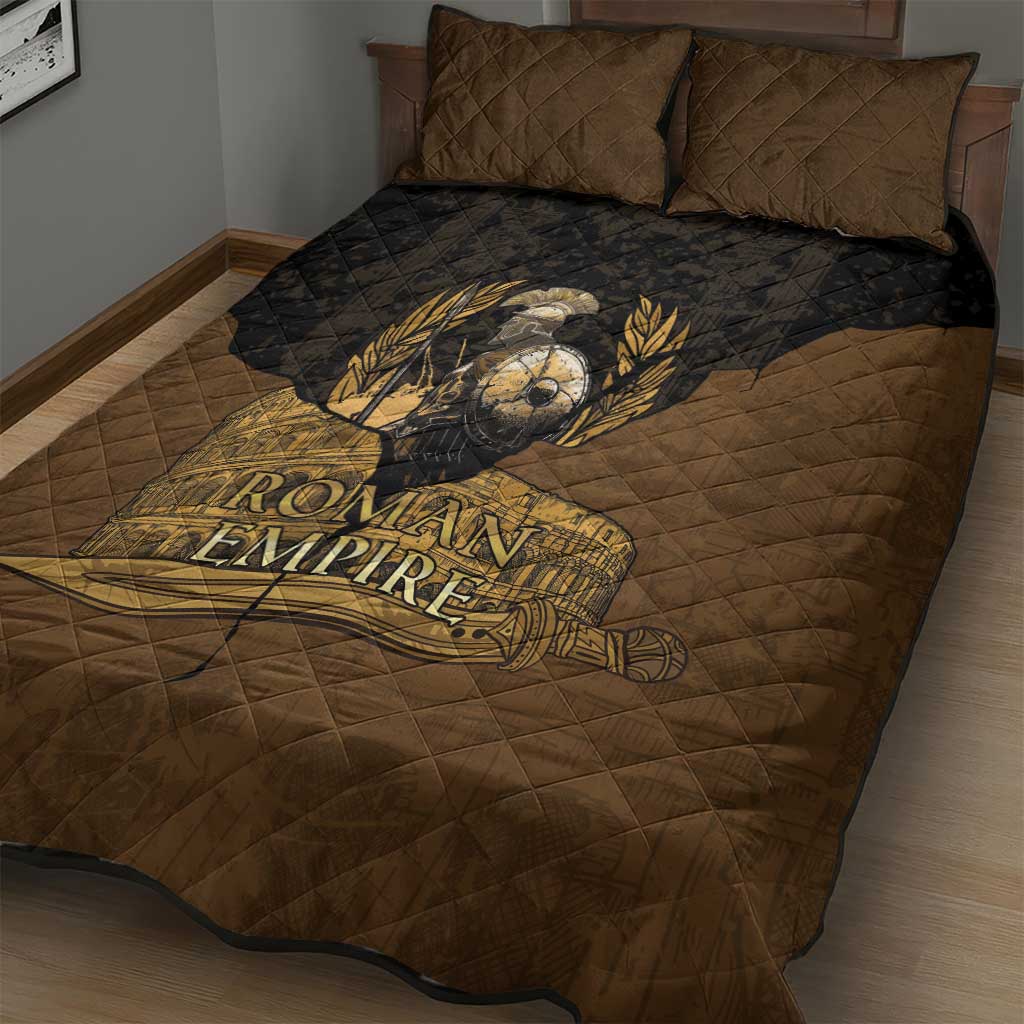 Roman Empire Quilt Bed Set Centurion Colosseum - Wonder Print Shop