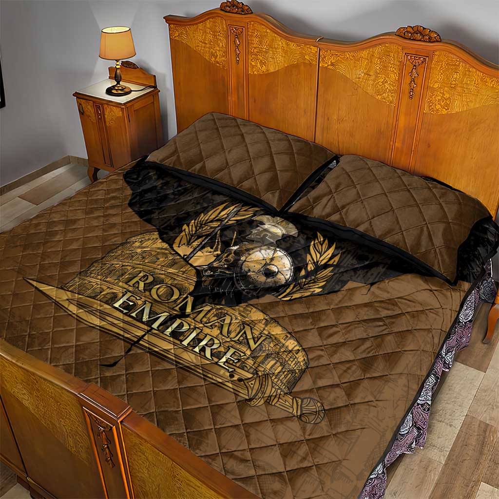 Roman Empire Quilt Bed Set Centurion Colosseum - Wonder Print Shop