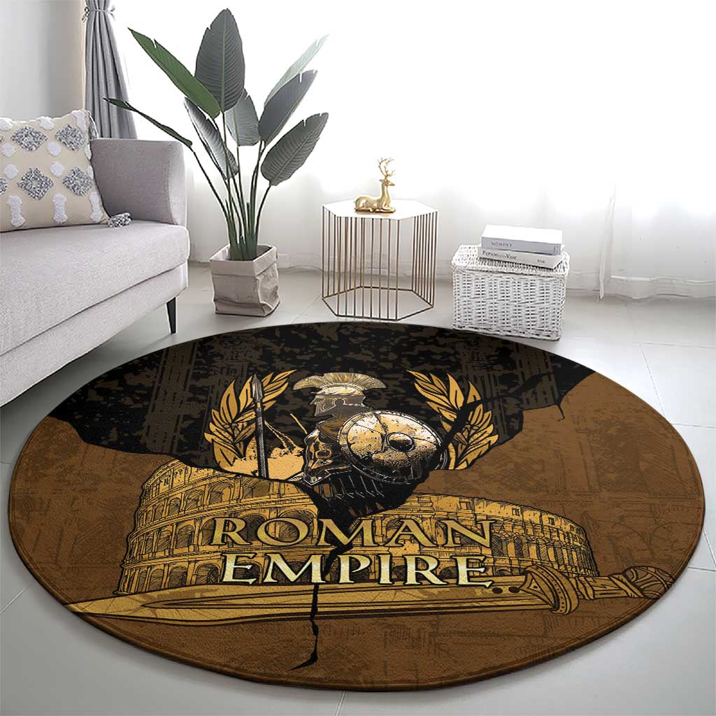 Roman Empire Round Carpet Centurion Colosseum - Wonder Print Shop