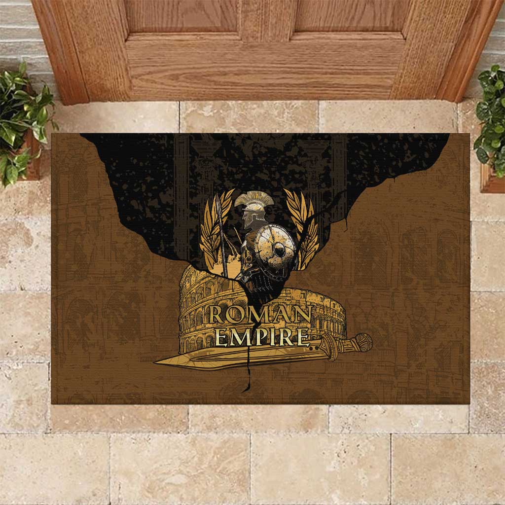 Roman Empire Rubber Doormat Centurion Colosseum - Wonder Print Shop