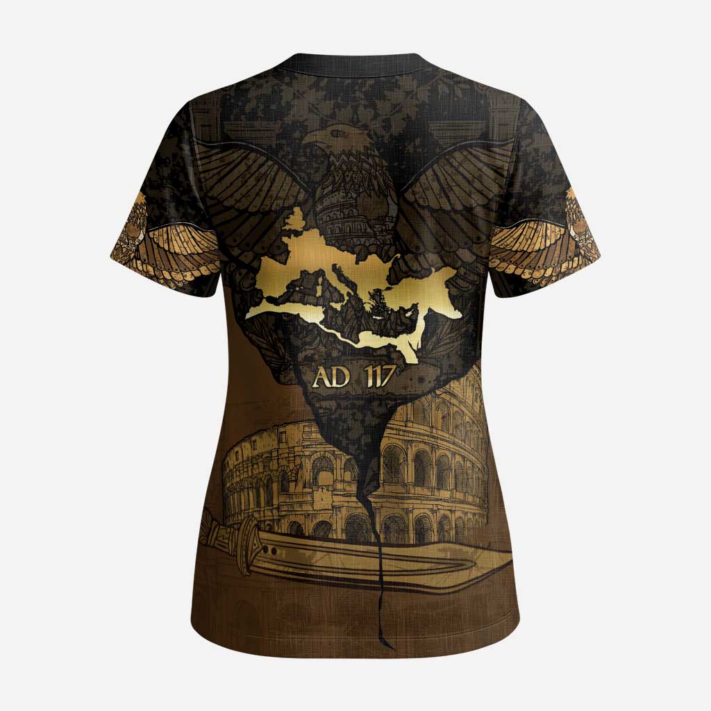 Roman Empire Scrub Top Centurion Colosseum - Wonder Print Shop