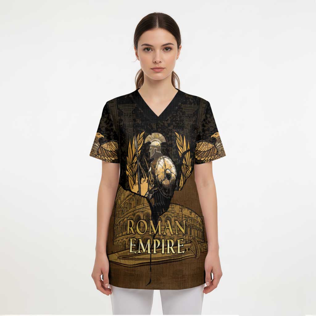 Roman Empire Scrub Top Centurion Colosseum - Wonder Print Shop