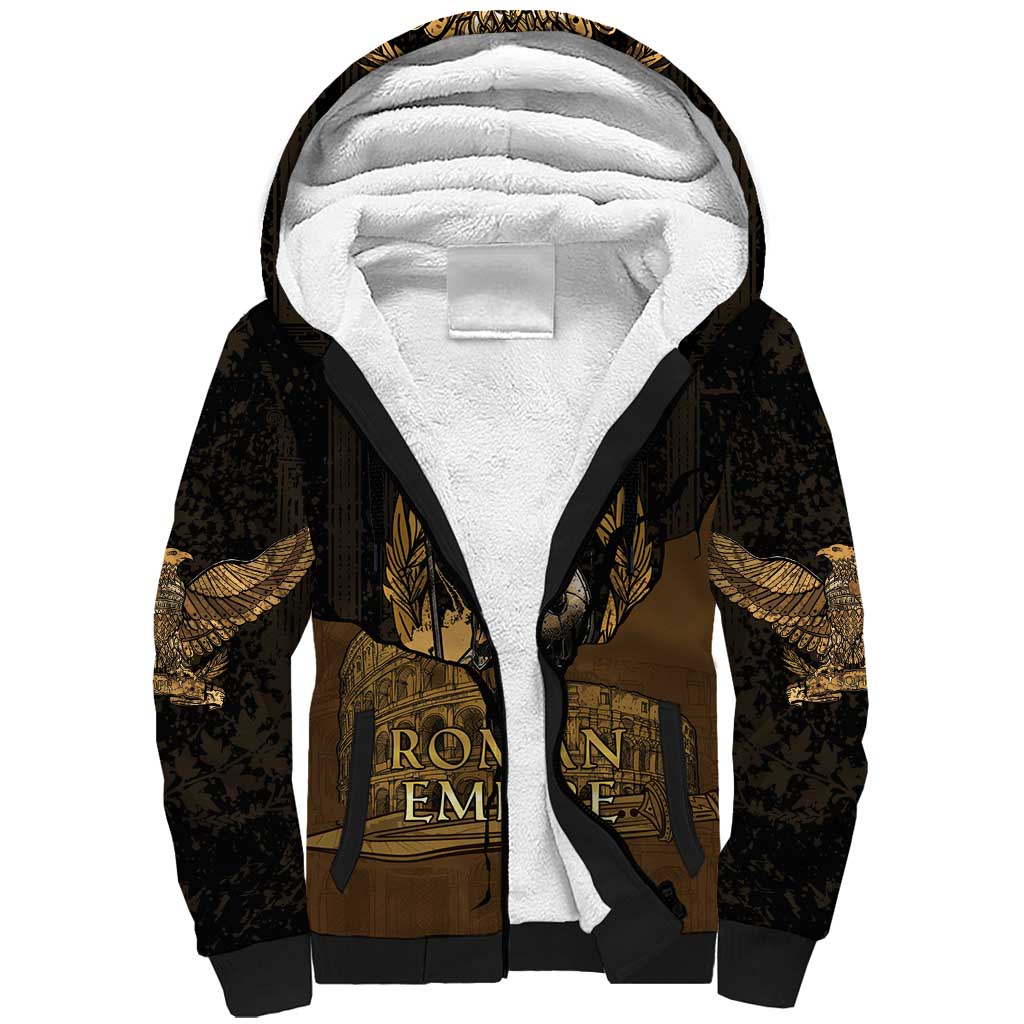 Roman Empire Sherpa Hoodie Centurion Colosseum - Wonder Print Shop