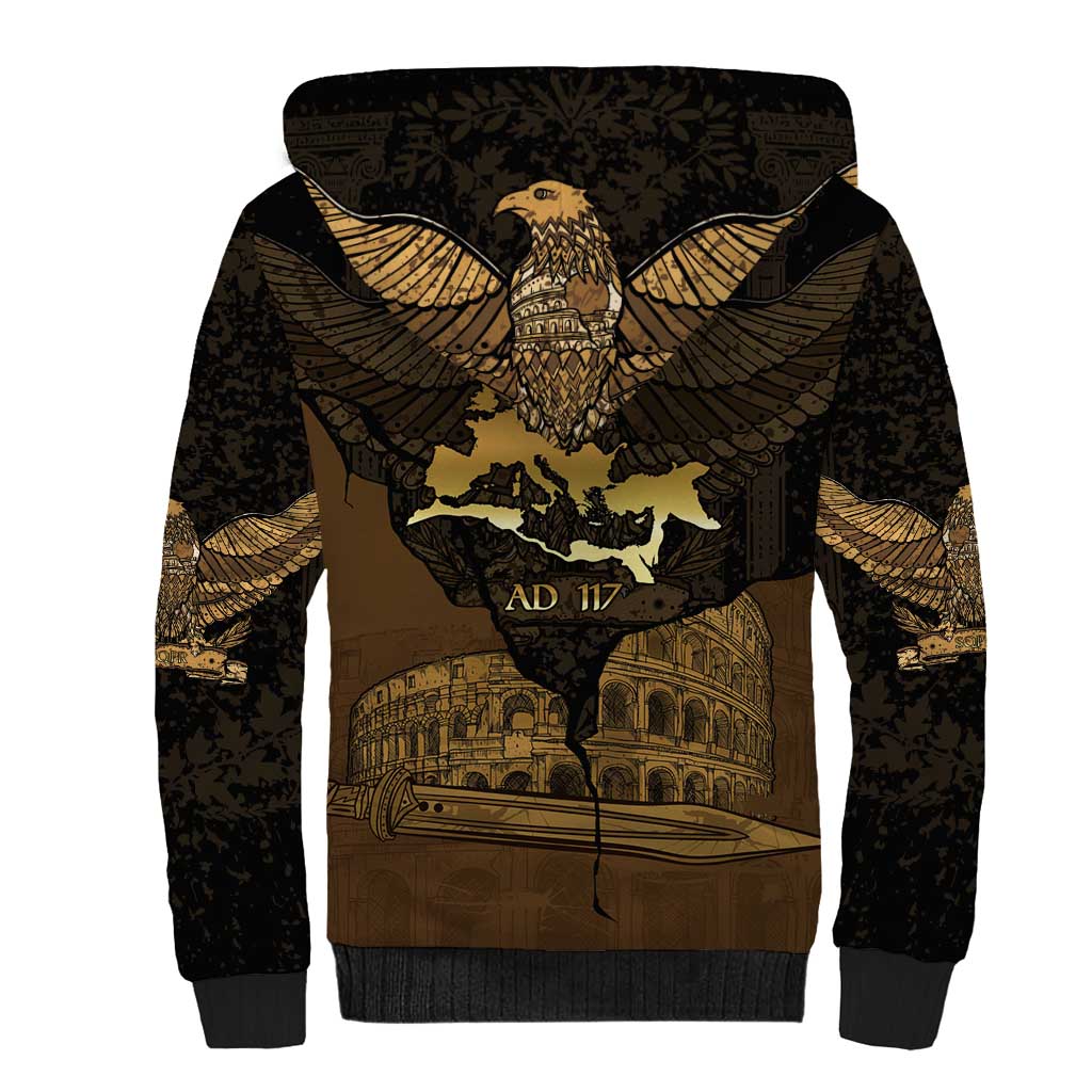 Roman Empire Sherpa Hoodie Centurion Colosseum - Wonder Print Shop