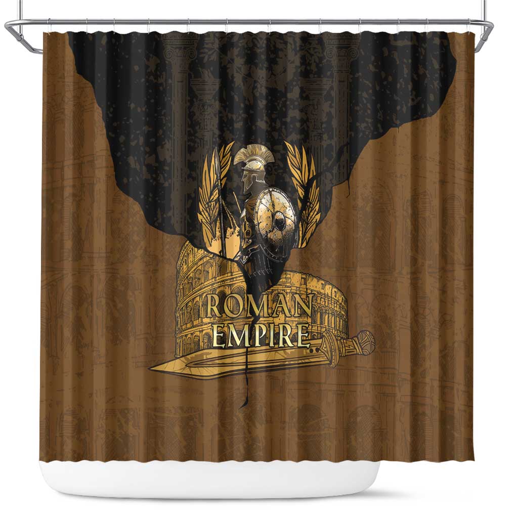 Roman Empire Shower Curtain Centurion Colosseum - Wonder Print Shop