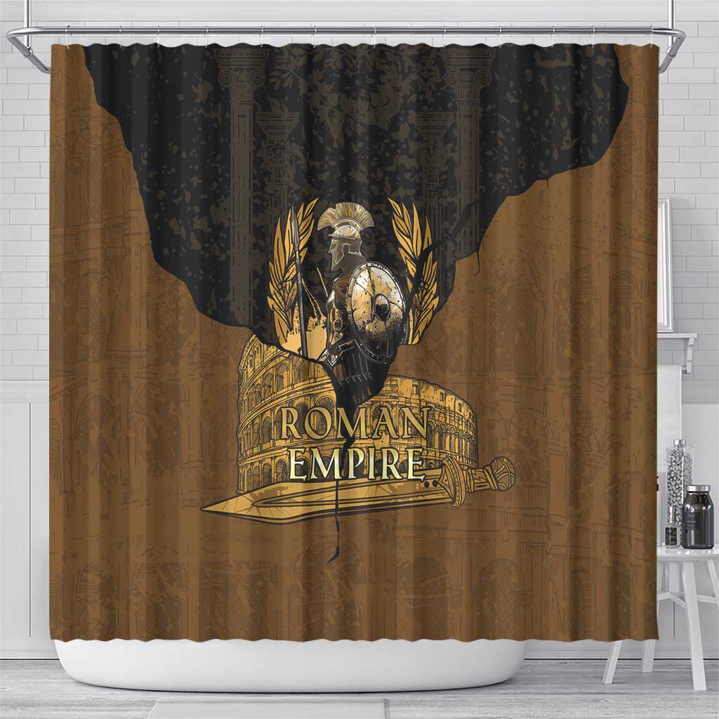 Roman Empire Shower Curtain Centurion Colosseum - Wonder Print Shop