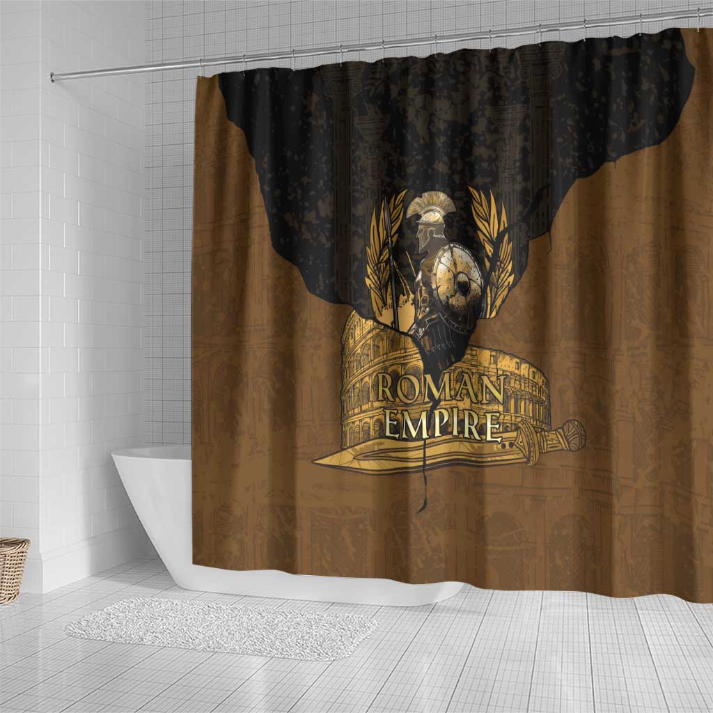 Roman Empire Shower Curtain Centurion Colosseum - Wonder Print Shop