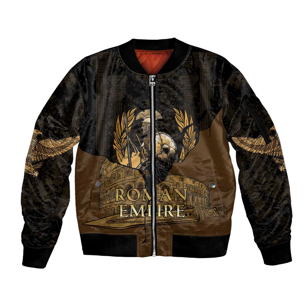 Roman Empire Sleeve Zip Bomber Jacket Centurion Colosseum - Wonder Print Shop