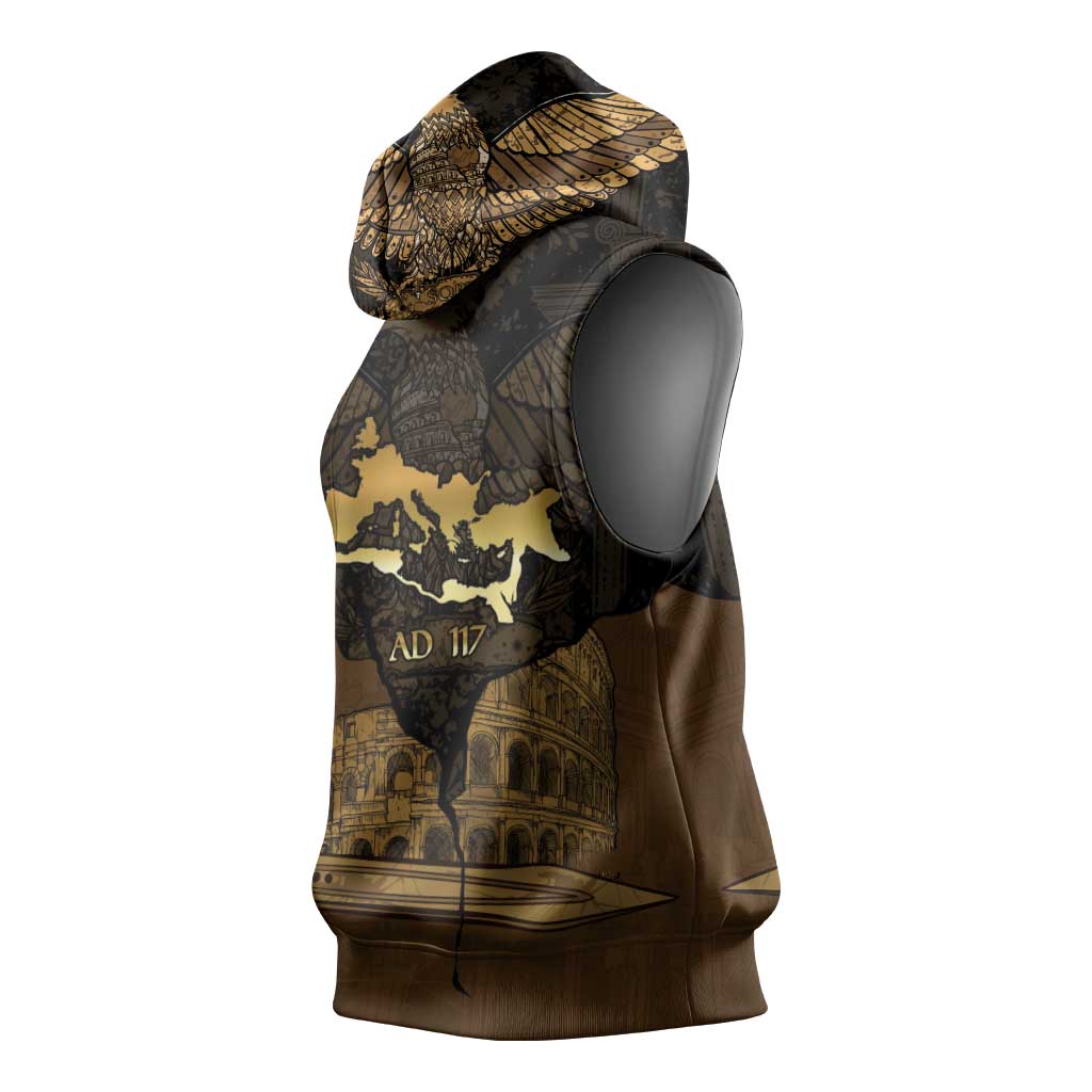 Roman Empire Sleeveless Hoodie Centurion Colosseum - Wonder Print Shop