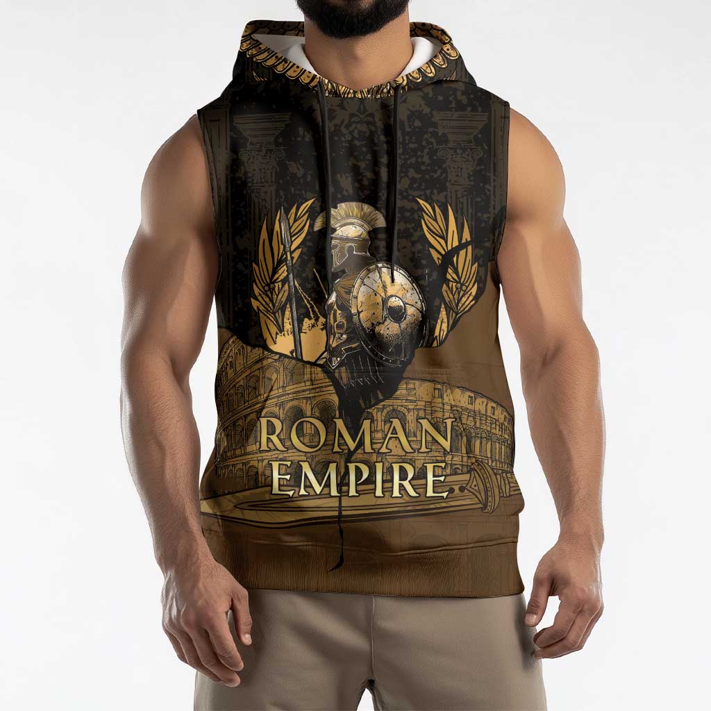 Roman Empire Sleeveless Hoodie Centurion Colosseum - Wonder Print Shop