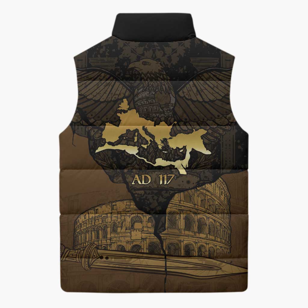 Roman Empire Sleeveless Puffer Jacket Centurion Colosseum - Wonder Print Shop