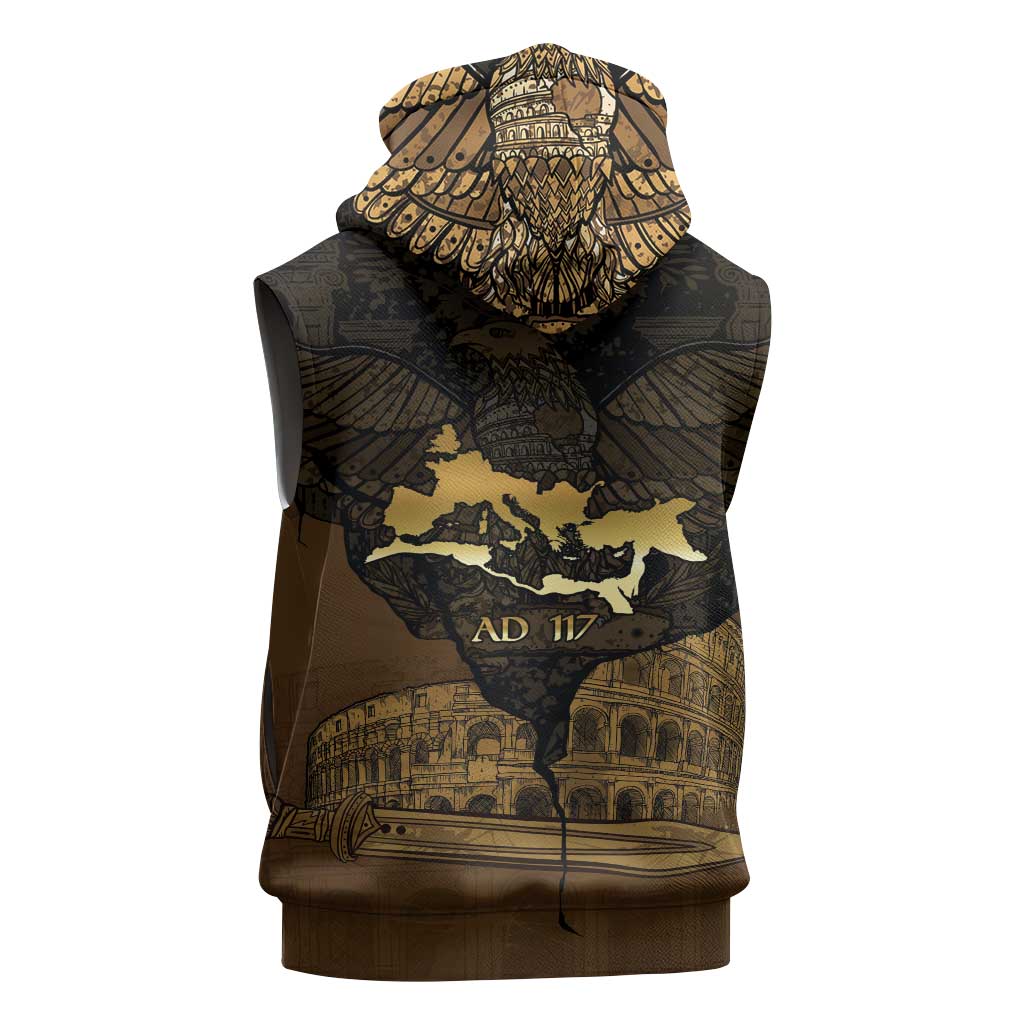 Roman Empire Sleeveless Zip Hoodie Centurion Colosseum - Wonder Print Shop