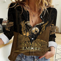 Roman Empire Women Casual Shirt Centurion Colosseum - Wonder Print Shop