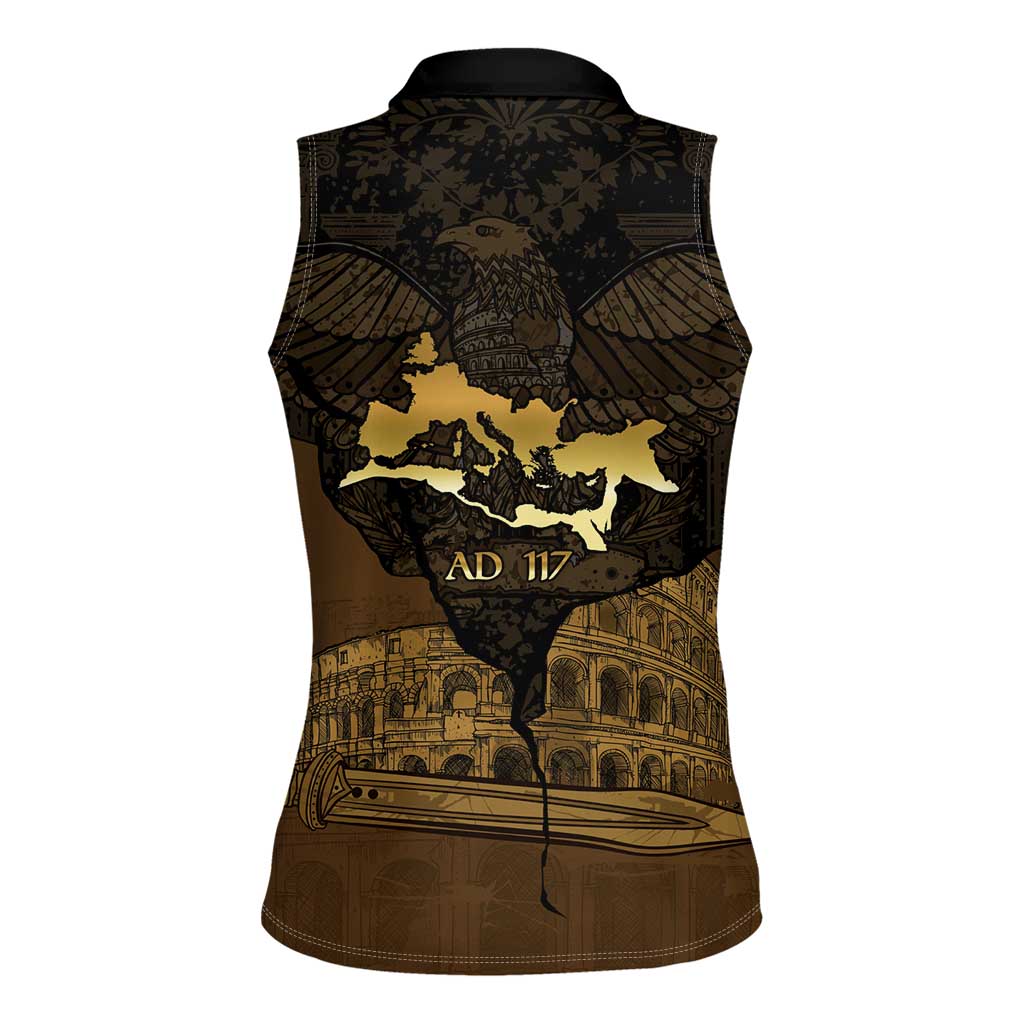 Roman Empire Women Sleeveless Polo Shirt Centurion Colosseum - Wonder Print Shop