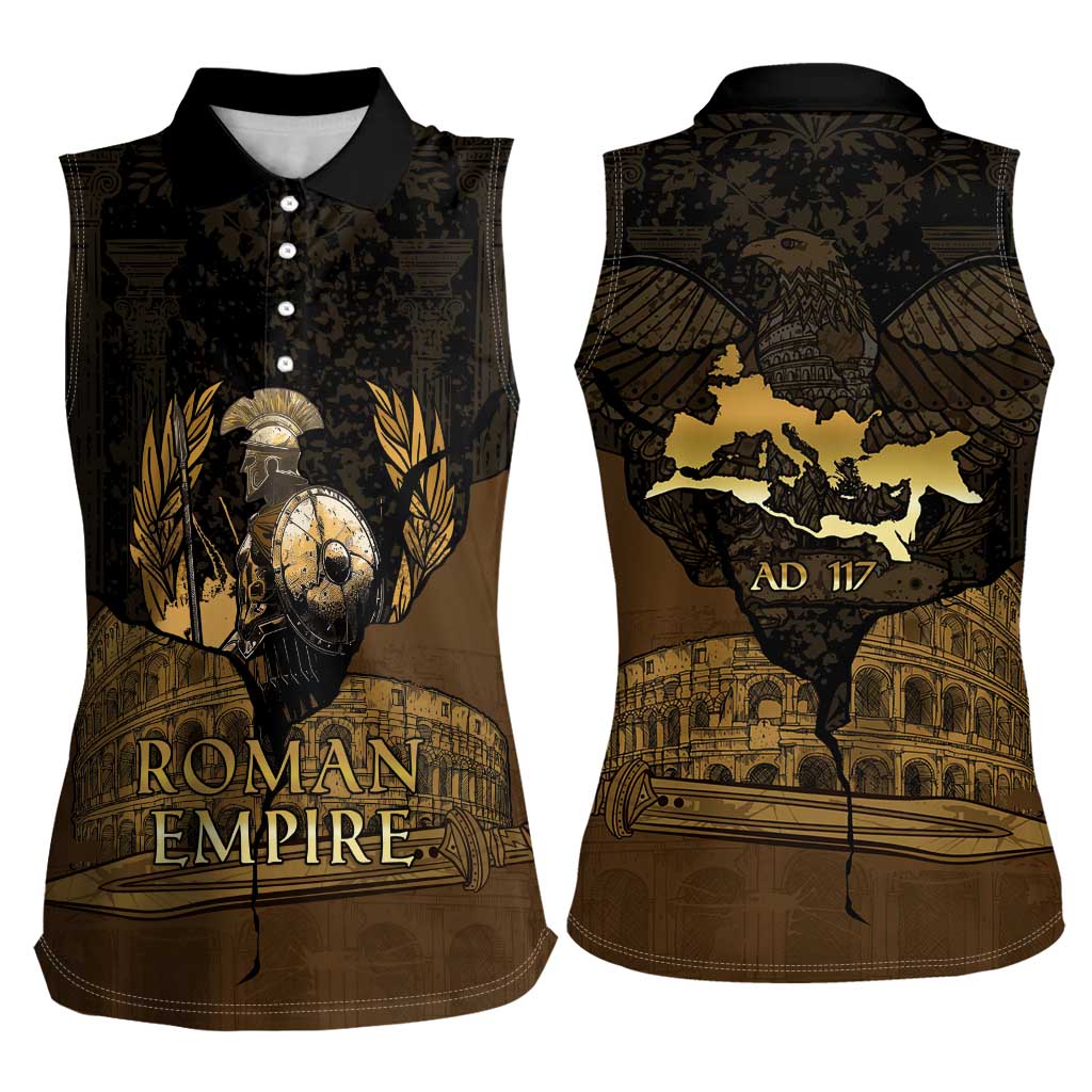 Roman Empire Women Sleeveless Polo Shirt Centurion Colosseum - Wonder Print Shop