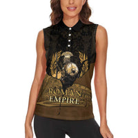 Roman Empire Women Sleeveless Polo Shirt Centurion Colosseum - Wonder Print Shop