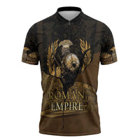 Roman Empire Zipper Polo Shirt Centurion Colosseum - Wonder Print Shop