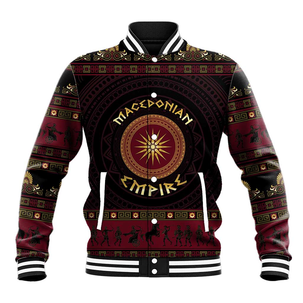 Macedonian Empire Baseball Jacket Alexander The Great World Tour - Wonder Print Shop