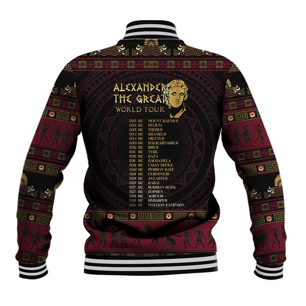 Macedonian Empire Baseball Jacket Alexander The Great World Tour - Wonder Print Shop