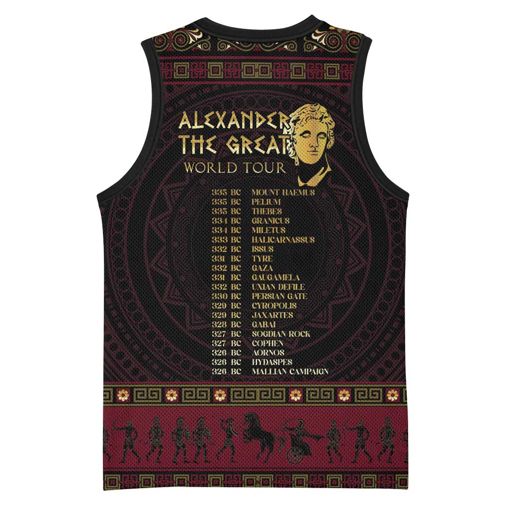 Macedonian Empire Basketball Jersey Alexander The Great World Tour - Wonder Print Shop