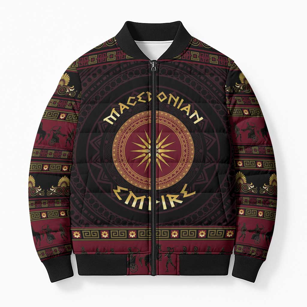 Macedonian Empire Bomber Puffer Jacket Alexander The Great World Tour - Wonder Print Shop