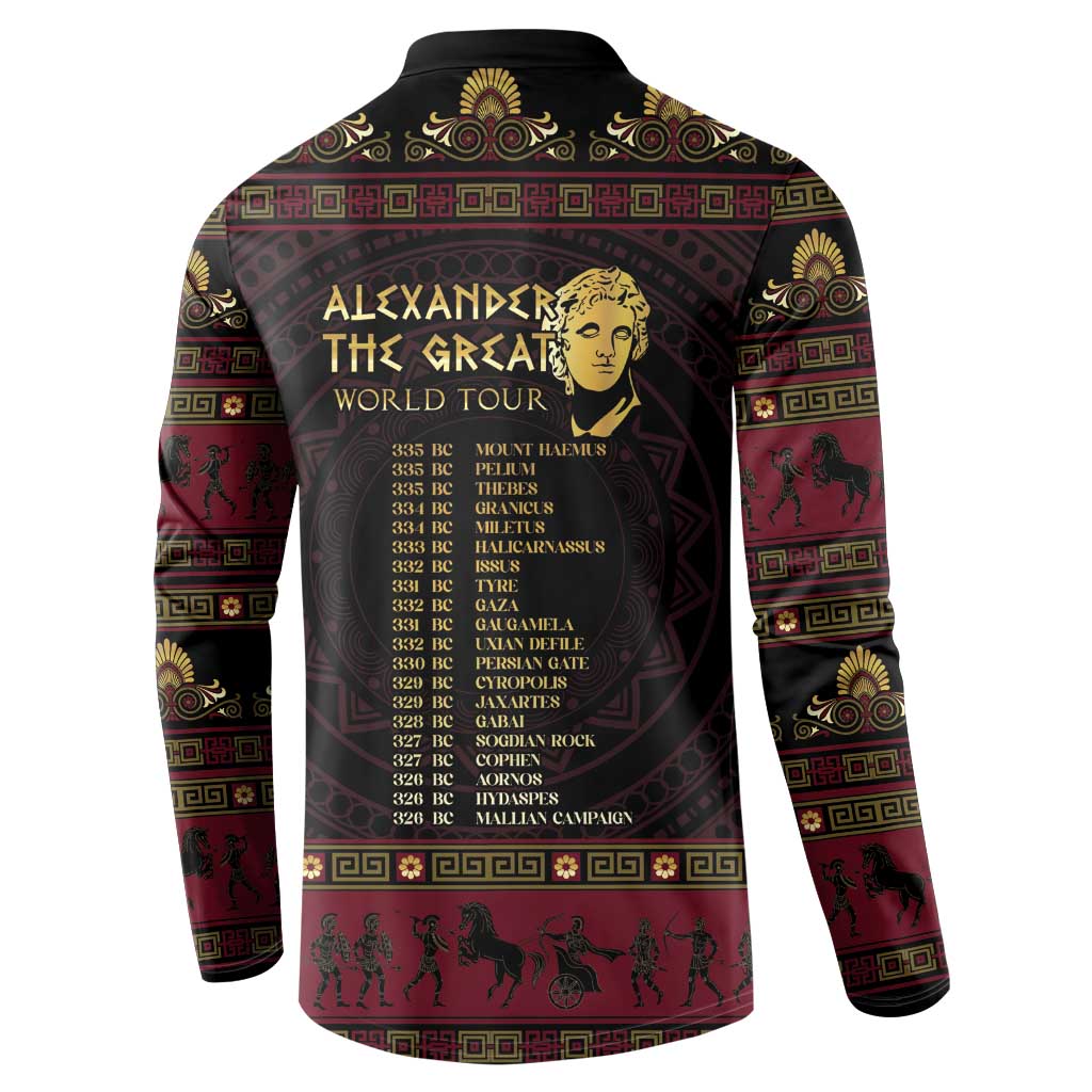 Macedonian Empire Button Sweatshirt Alexander The Great World Tour - Wonder Print Shop
