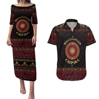 Macedonian Empire Couples Matching Puletasi and Hawaiian Shirt Alexander The Great World Tour - Wonder Print Shop