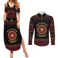 Macedonian Empire Couples Matching Summer Maxi Dress and Long Sleeve Button Shirt Alexander The Great World Tour - Wonder Print Shop