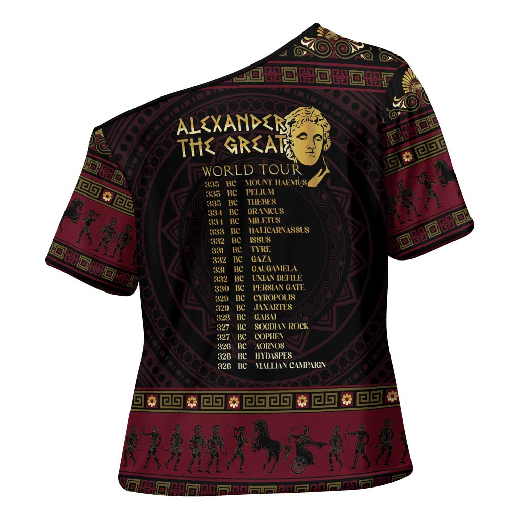 Macedonian Empire Cross Shoulder Shirt Alexander The Great World Tour - Wonder Print Shop