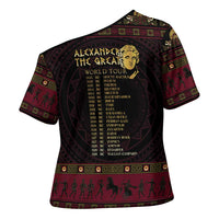 Macedonian Empire Cross Shoulder Shirt Alexander The Great World Tour - Wonder Print Shop