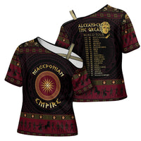 Macedonian Empire Cross Shoulder Shirt Alexander The Great World Tour - Wonder Print Shop