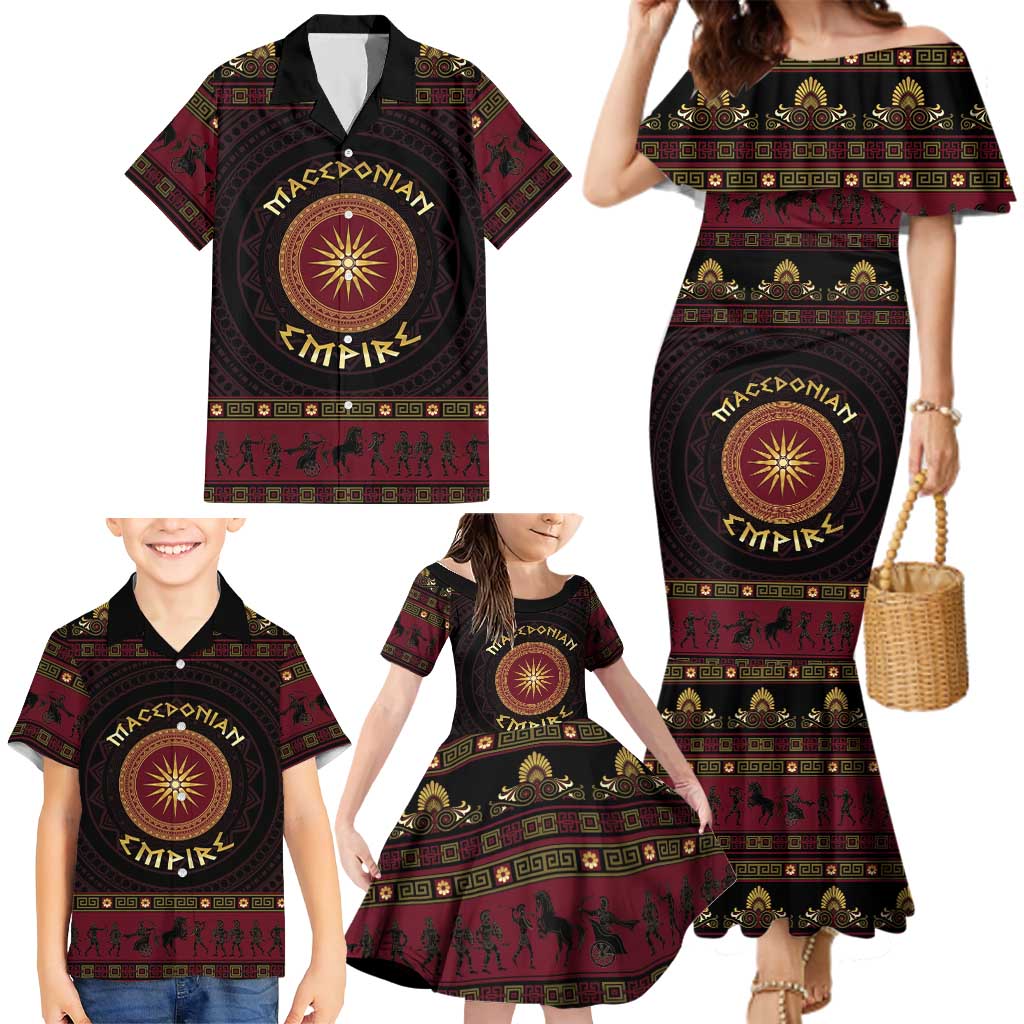 Macedonian Empire Family Matching Mermaid Dress and Hawaiian Shirt Alexander The Great World Tour - Wonder Print Shop