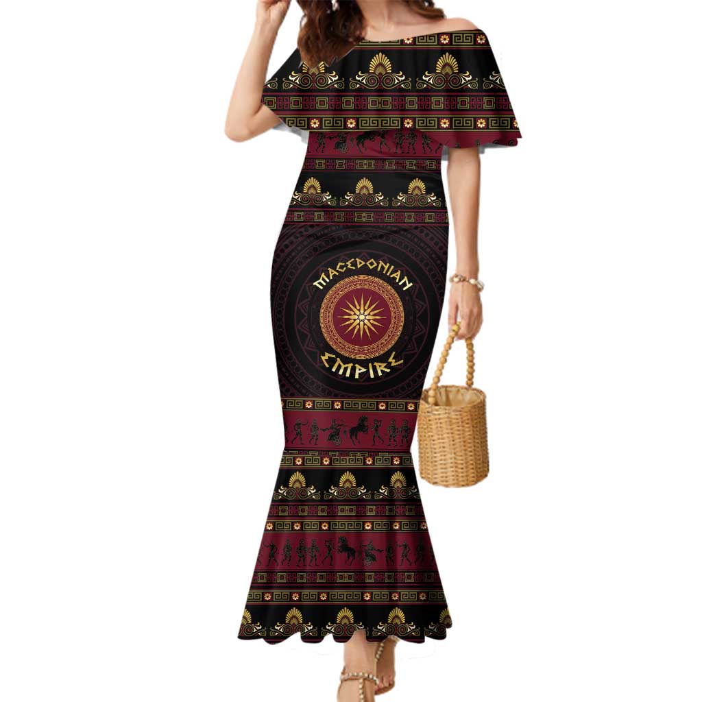 Macedonian Empire Family Matching Mermaid Dress and Hawaiian Shirt Alexander The Great World Tour - Wonder Print Shop