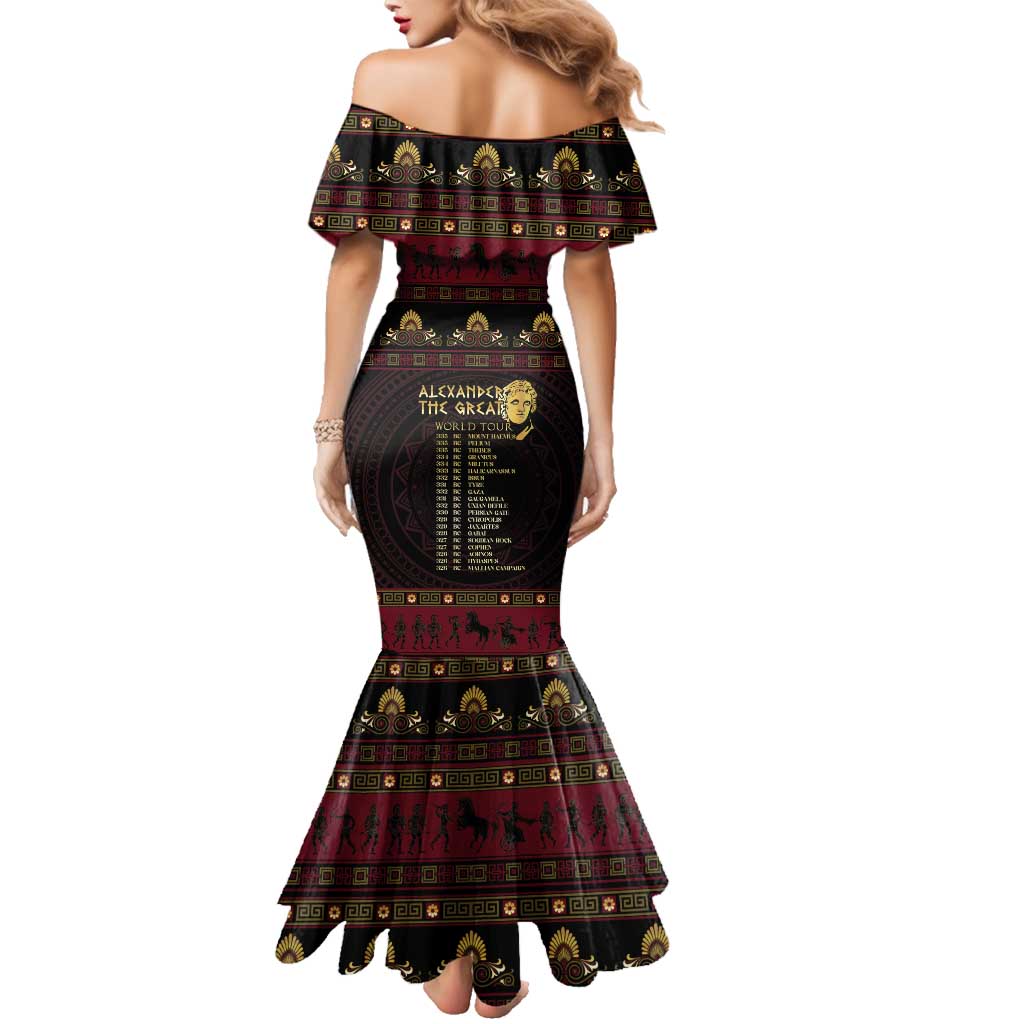 Macedonian Empire Family Matching Mermaid Dress and Hawaiian Shirt Alexander The Great World Tour - Wonder Print Shop