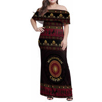 Macedonian Empire Family Matching Off Shoulder Maxi Dress and Hawaiian Shirt Alexander The Great World Tour - Wonder Print Shop