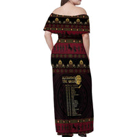 Macedonian Empire Family Matching Off Shoulder Maxi Dress and Hawaiian Shirt Alexander The Great World Tour - Wonder Print Shop