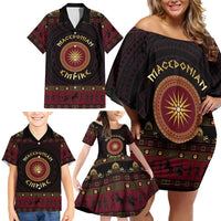 Macedonian Empire Family Matching Off Shoulder Short Dress and Hawaiian Shirt Alexander The Great World Tour - Wonder Print Shop