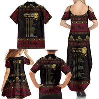 Macedonian Empire Family Matching Summer Maxi Dress and Hawaiian Shirt Alexander The Great World Tour - Wonder Print Shop