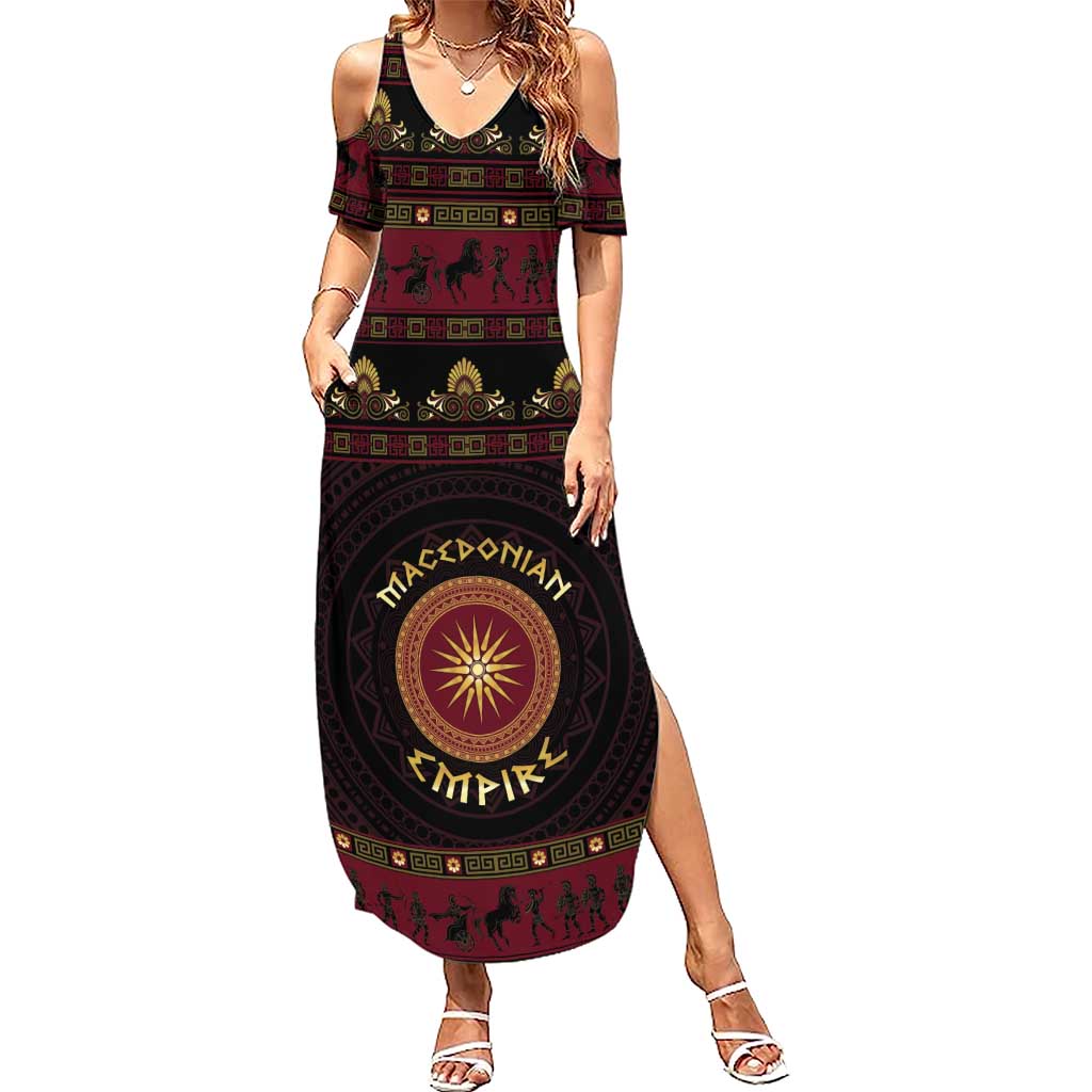 Macedonian Empire Family Matching Summer Maxi Dress and Hawaiian Shirt Alexander The Great World Tour - Wonder Print Shop