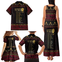Macedonian Empire Family Matching Tank Maxi Dress and Hawaiian Shirt Alexander The Great World Tour - Wonder Print Shop