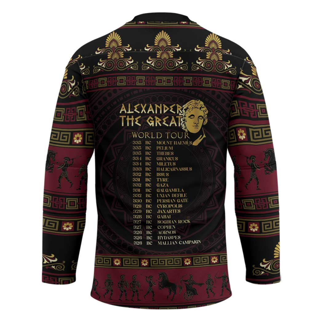 Macedonian Empire Hockey Jersey Alexander The Great World Tour - Wonder Print Shop